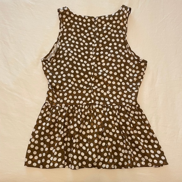 NWT✨J.Crew V-Neck Peplum Top in Jacquard Dot | Women's Size 2 - Picture 8 of 8